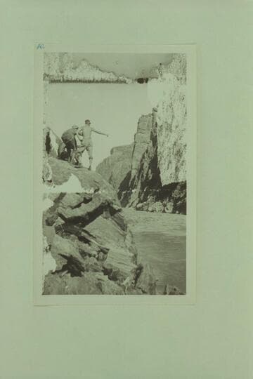 Lint, Freeman, and Kolb looking over Sockdologer.  Bright Angel gauge:  33,400 cfs